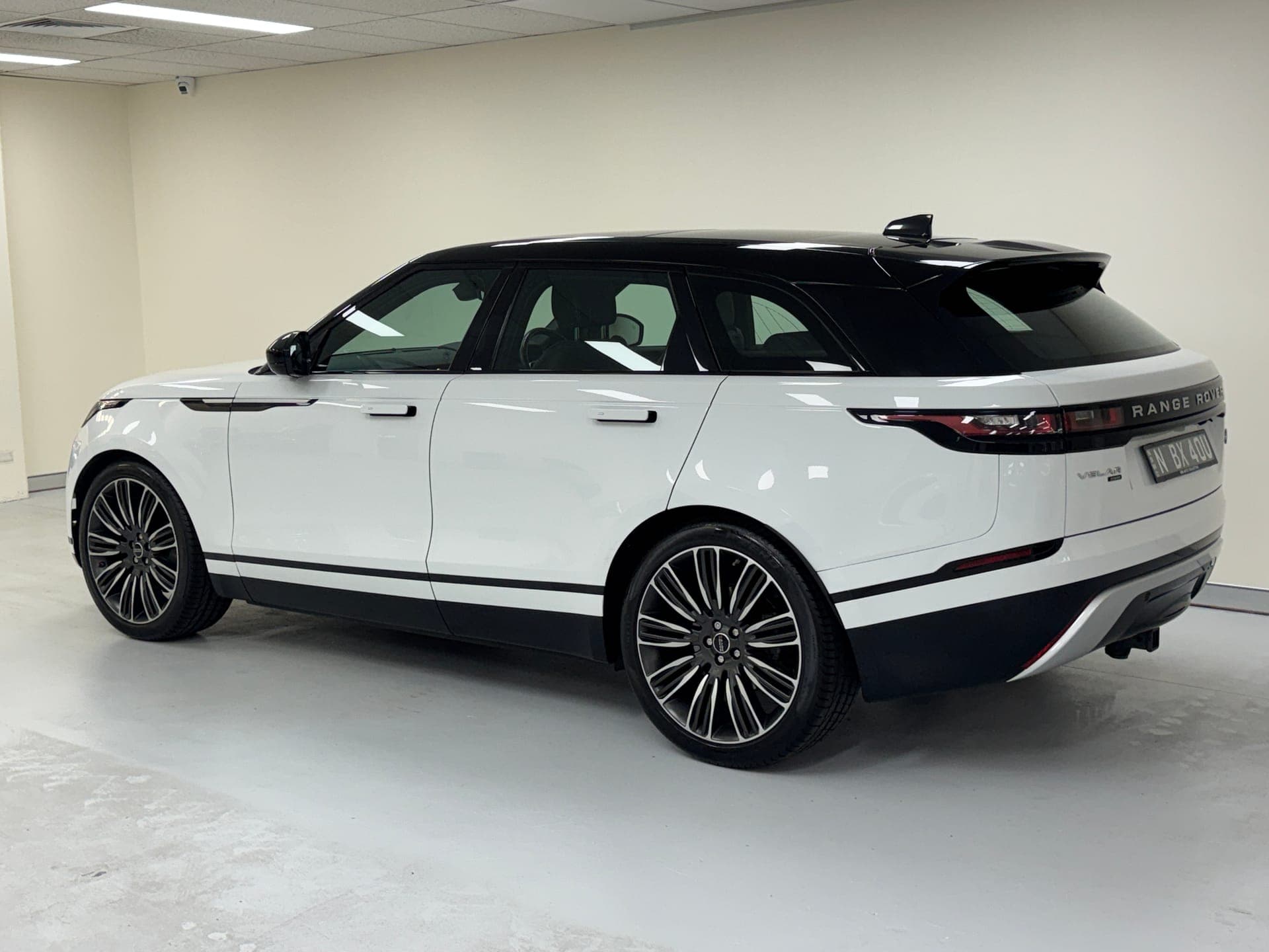 2018 Range Rover Velar D300 S AWD in White — front seats